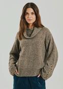 ROLL NECK PULLOVER - MOREL MELANGE image
