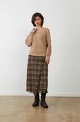 MIDI TARTAN SKIRT - BLACK CHECK image