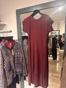 SHORT SLEEVE BURGANDY DRESS image