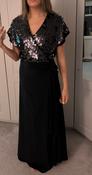 DEA KUDIBAL SEQUINS AND SILK DRESS - BLACK