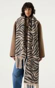 ZEBRA PRINT SCARF - BLACK / WHITE