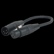 DAP Audio 5 Pin XLR Male to 3 Pin XLR Female DMX Adaptor image