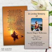 Personalised Rowing Memorial Wallet Card