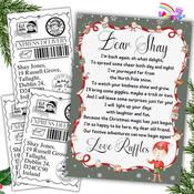 Personalised Elf Return Letter &amp; Thermal Elf Postage Labels