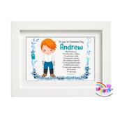 Boy with leg braces Communion Frame