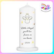 Angel Baby Memorial Candle – Year Only | Remembrance Candle Ireland