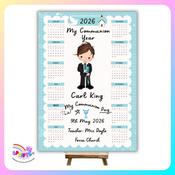 My Communion Year 2026 – Communion Countdown Print (Boy – Black Suit)