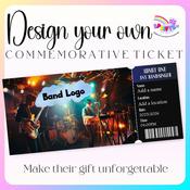 Personalised Commemorative Concert Ticket Keepsake – Design Your Own