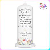 Personalised Wildflower Meadow Wedding Memorial Candle image