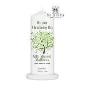 Personalised  Christening Candle - Green Love Tree image