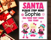 Santa Please Stop Here Girls design