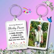 Memorial Photo Keyring - Wild Flowers