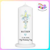 Personalised Christening Candle for Boys | Little Blessings Design