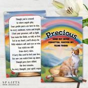 Rainbow Bridge Cat Memorial Wallet Card – Always in Your Heart