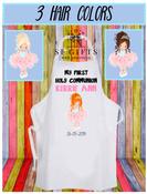 Personalised Communion Girls Apron -Tutu design