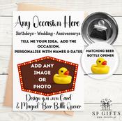 Magnetic Custom Bottle Opener &amp; Greetings Card