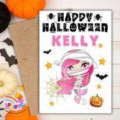 Personalised Halloween Card – Mermaid image