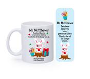 Teacher Bunny Design ... Mug &amp; Bookmark image