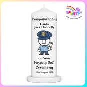 Personalised Garda Passing Out Ceremony Candle – Ireland 2025