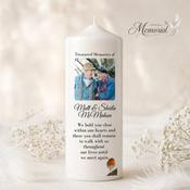 Personalised Robin Memorial Photo Candl image