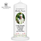 Wild Flowers Photo Memorial Candle Ireland - Robin image