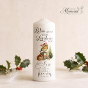 Personalised Robins Appear Christmas Memorial Candle image