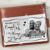 Memorial Personalised Aluminium Wallet Card -Although you cannot