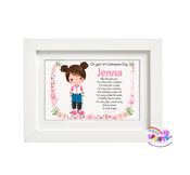 Girls with leg braces Communion Frame