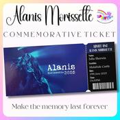 Alanis Morissette Malahide Castle 2025 Personalised Ticket