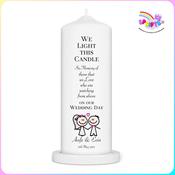 Wedding Memorial Candle Ireland | Cutie Couple Design image