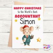 Personalised Accountant Christmas Card – World’s Best Accountant Design
