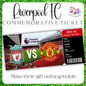 Personalised Liverpool Match Keepsake Ticket – Anfield Stadium