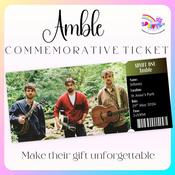 Personalised Amble Concert Ticket Keepsake | St Anne’s Park 2026