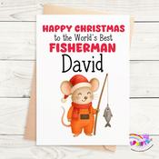 Personalised Fisherman Christmas Card – World’s Best Fisherman Design