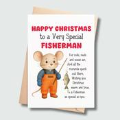 Personalised Christmas Fisherman Card