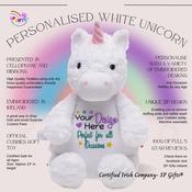 Personalised Unicorn Teddy – Embroidered Cubbies Soft Toy