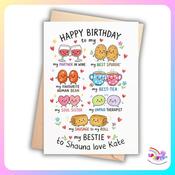 Personalised Bestie Birthday Card image