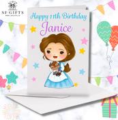 Princess N Birthday Card image