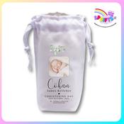 Christening Candle Bag - Photo Eucalyptus
