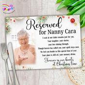 Personalised “Reserved at Christmas” Memorial Placemat with Photo