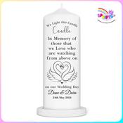 Forever Starts With Us Swan Wedding Memorial Candle