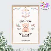 Cute Bear New Baby Print