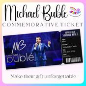 Personalised Michael Bublé Concert Ticket Keepsake | Malahide Castle 2026