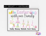 Personalised Easter Family - Gnome Print image
