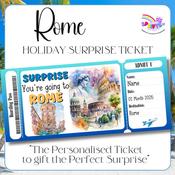 Personalised Holiday Surprise Ticket – Rome