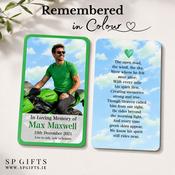 Remembered in Colour™ Green Memorial Wallet Cards Ireland image