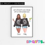 Best Friend Print - Just a Brunette and Blonde image