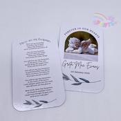 Angel Baby Footprints Memorial Card image