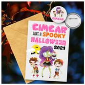 Spooky Zombie Card &amp; Badge