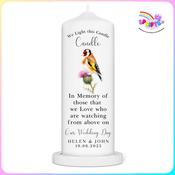 Personalised Wedding Memorial Candle | Goldfinch Design